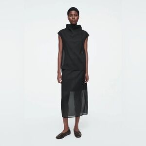 COS Sheer Layered Column Skirt, Size: 12, NWT